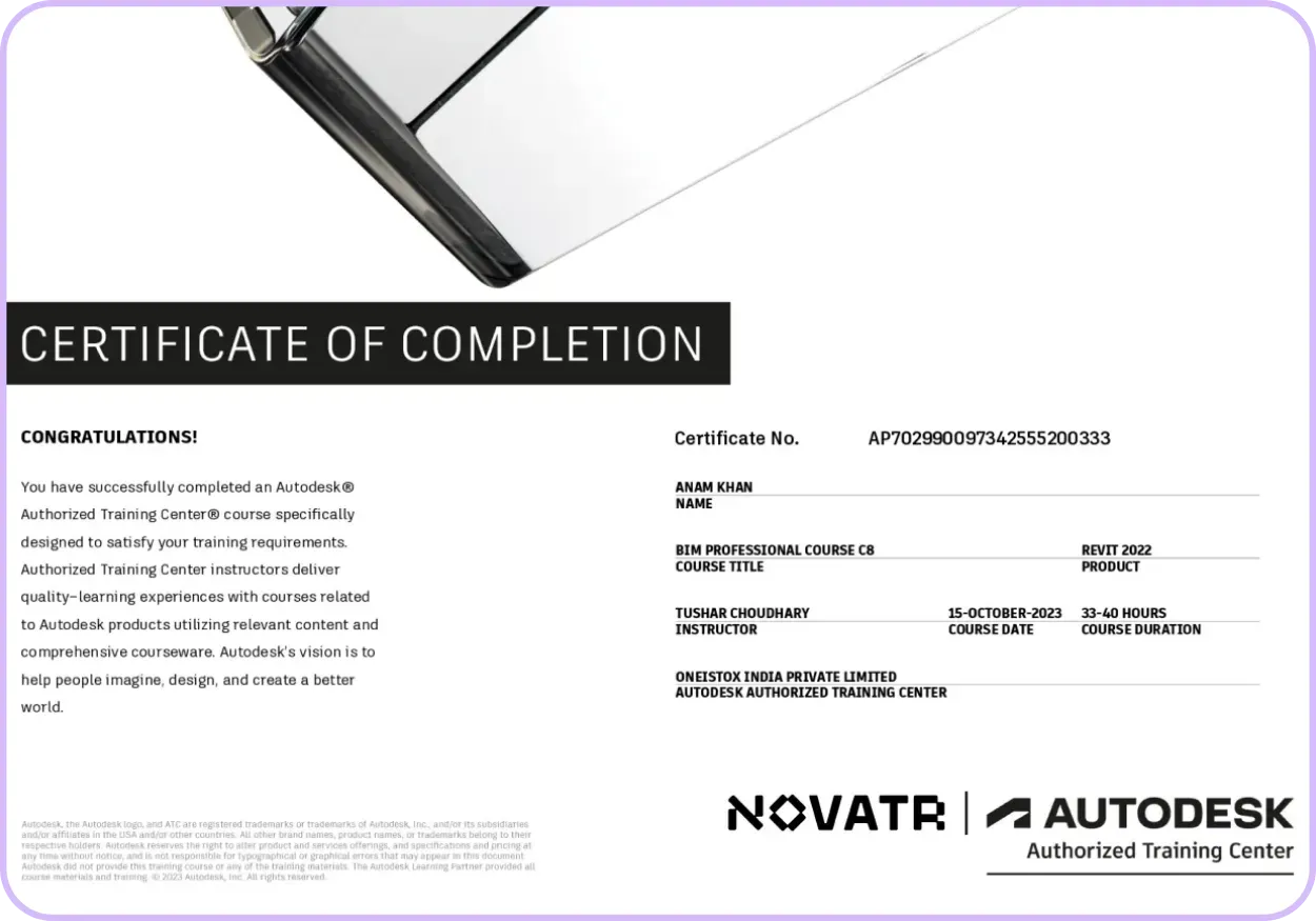 3 Certificates from Autodesk