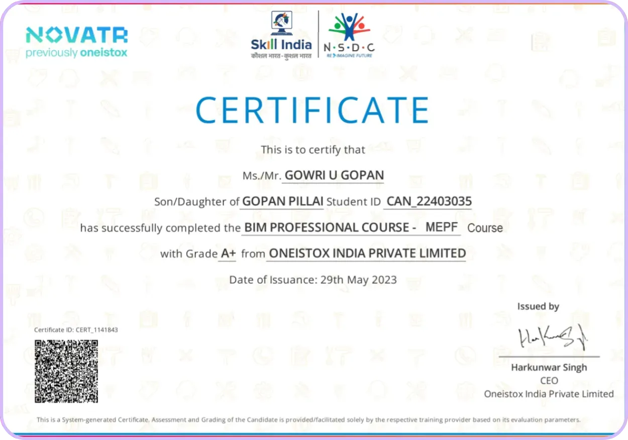 NSDC Certificate